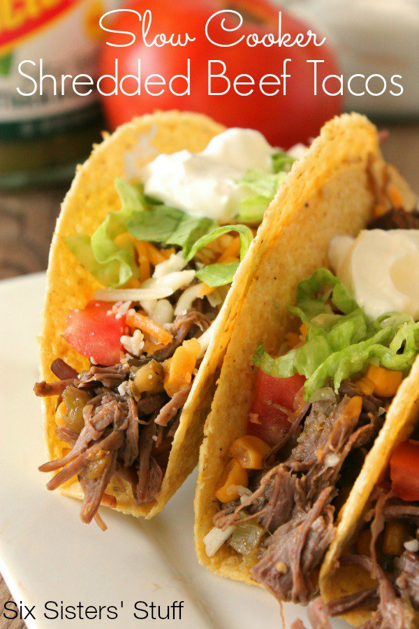 Slow Cooker Shredded Beef Tacos The BizNinja Wife